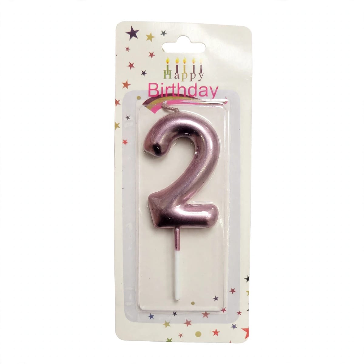 Velas Numéricas Metalizadas para Cumpleaños Oro Rosa