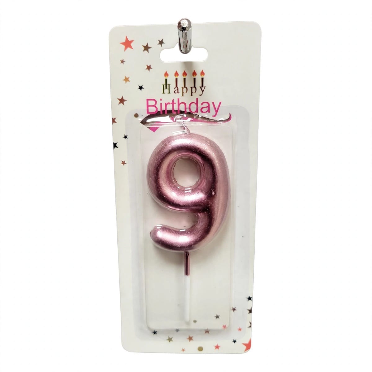 Velas Numéricas Metalizadas para Cumpleaños Oro Rosa