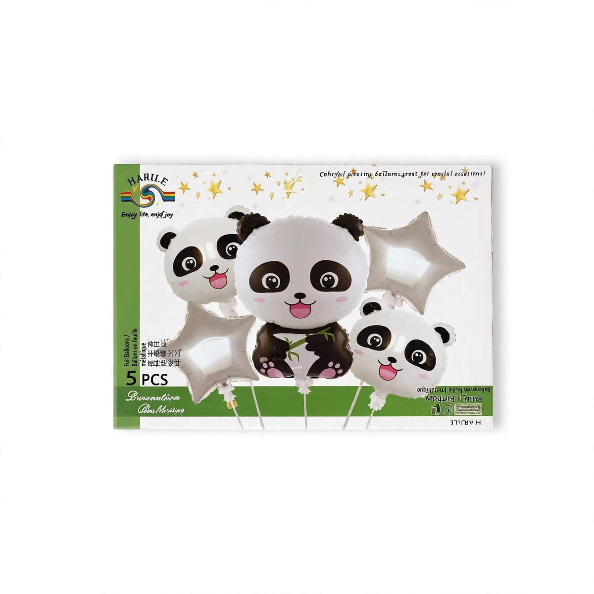 Set Globos Foil Safari 5 pcs - Happy Birthday Animales