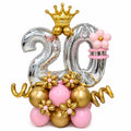 Arreglo de Globos “20 Años” Dorado y Rosa 👑