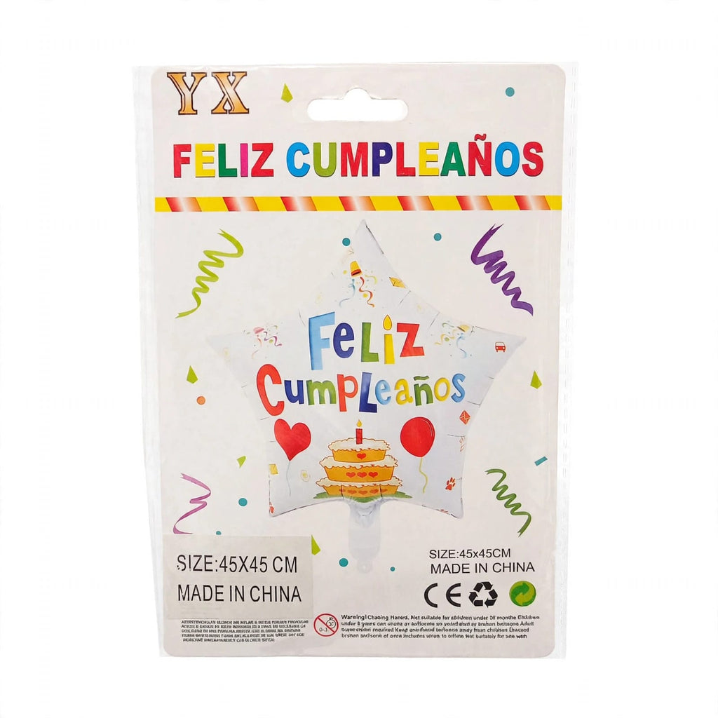 Globo Foil Estrella 18" Happy Birthday