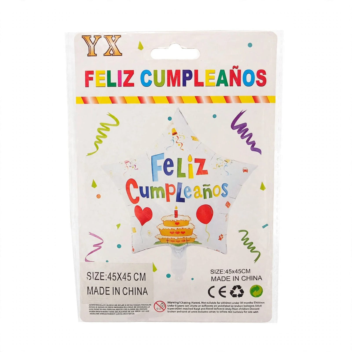 Globo Foil Estrella 18" Happy Birthday
