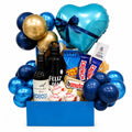 Arreglo Feliz Día Azul & Dorado