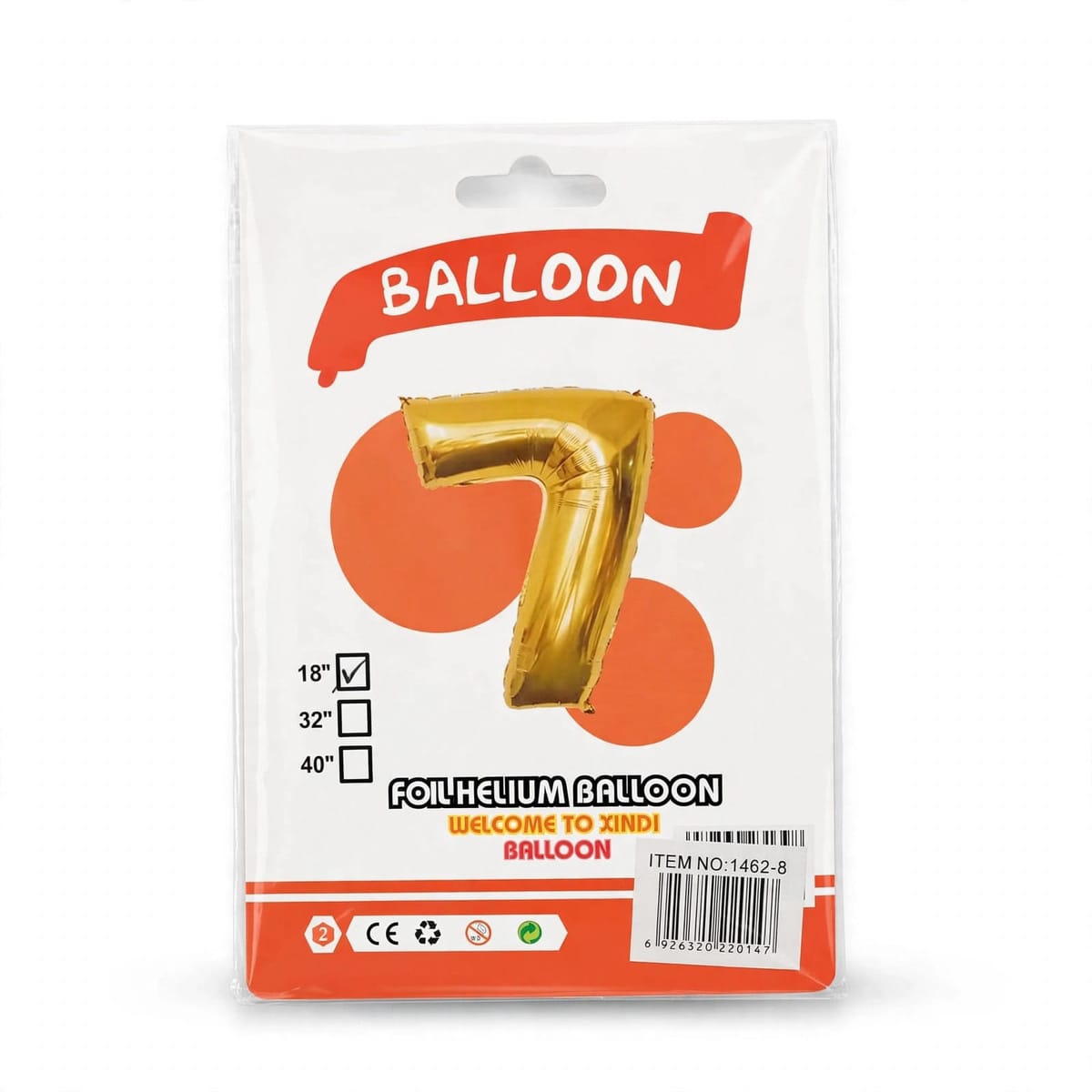 Globo número 18 DORADO