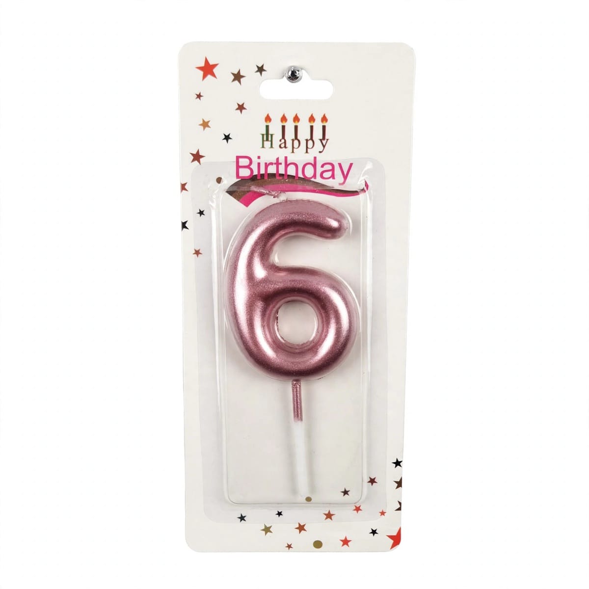 Velas Numéricas Metalizadas para Cumpleaños Oro Rosa