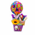 “Feliz Día” con Girasol y Chocolates