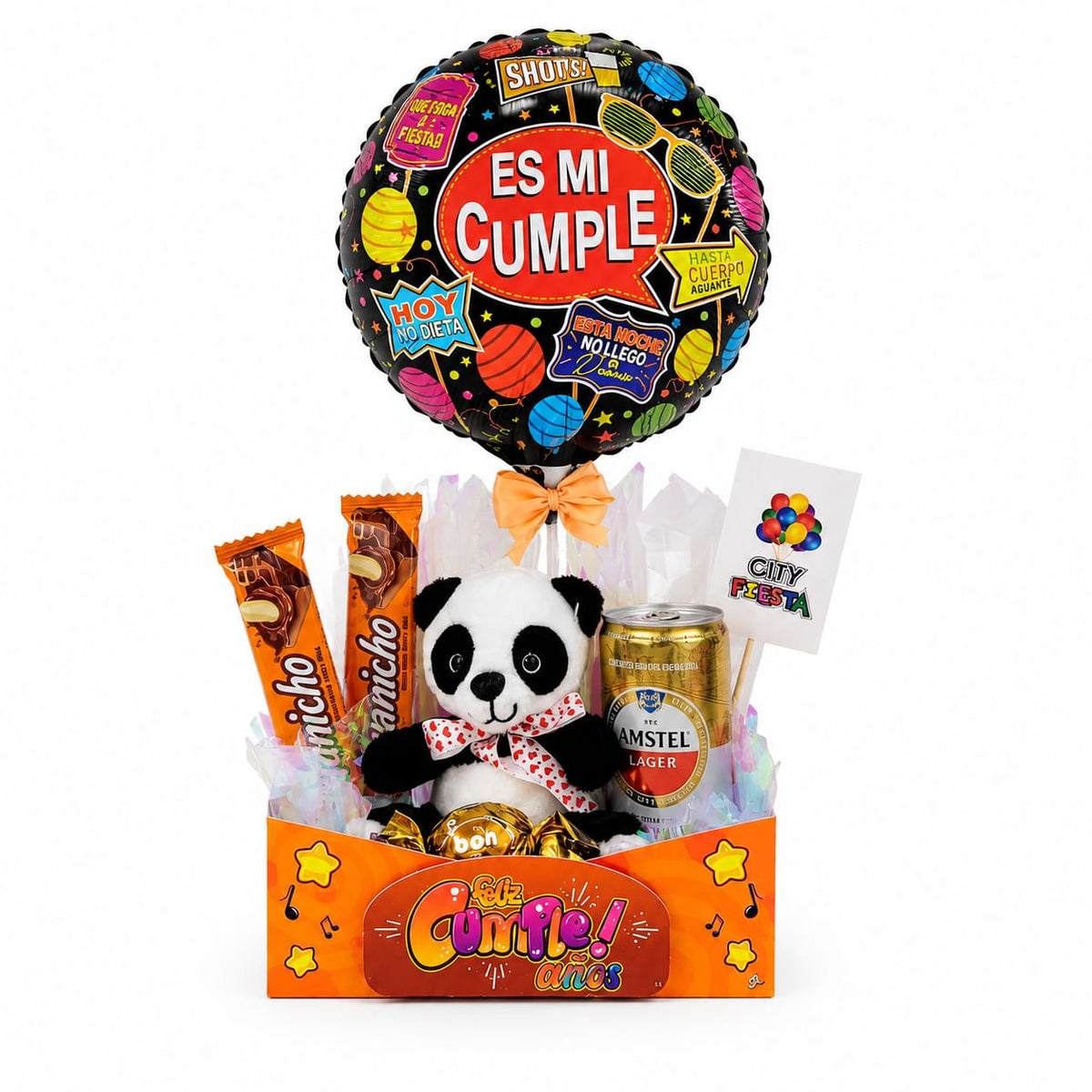 “Feliz Cumpleaños” con Panda y Globo