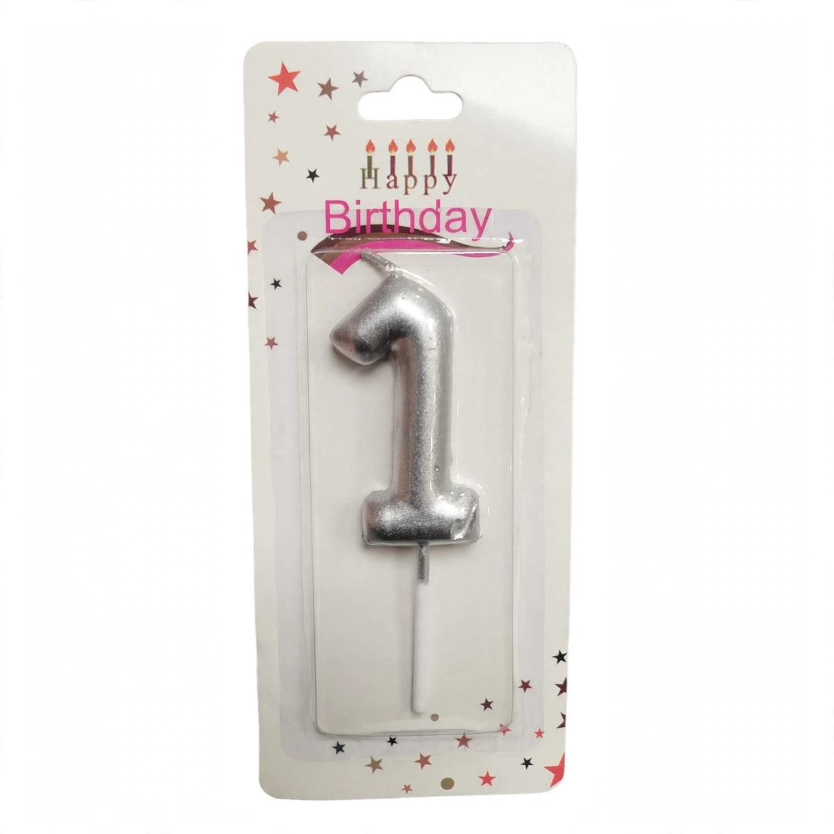 Velas Numéricas Metalizadas para Cumpleaños Plata