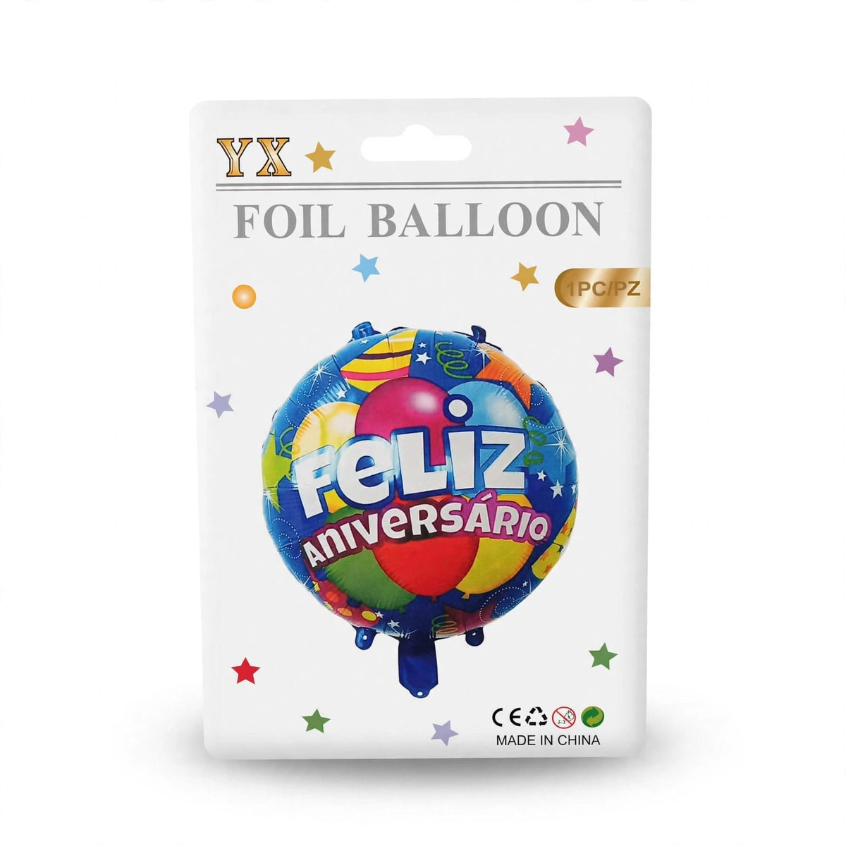 Globo Foil Estrella 18" Happy Birthday