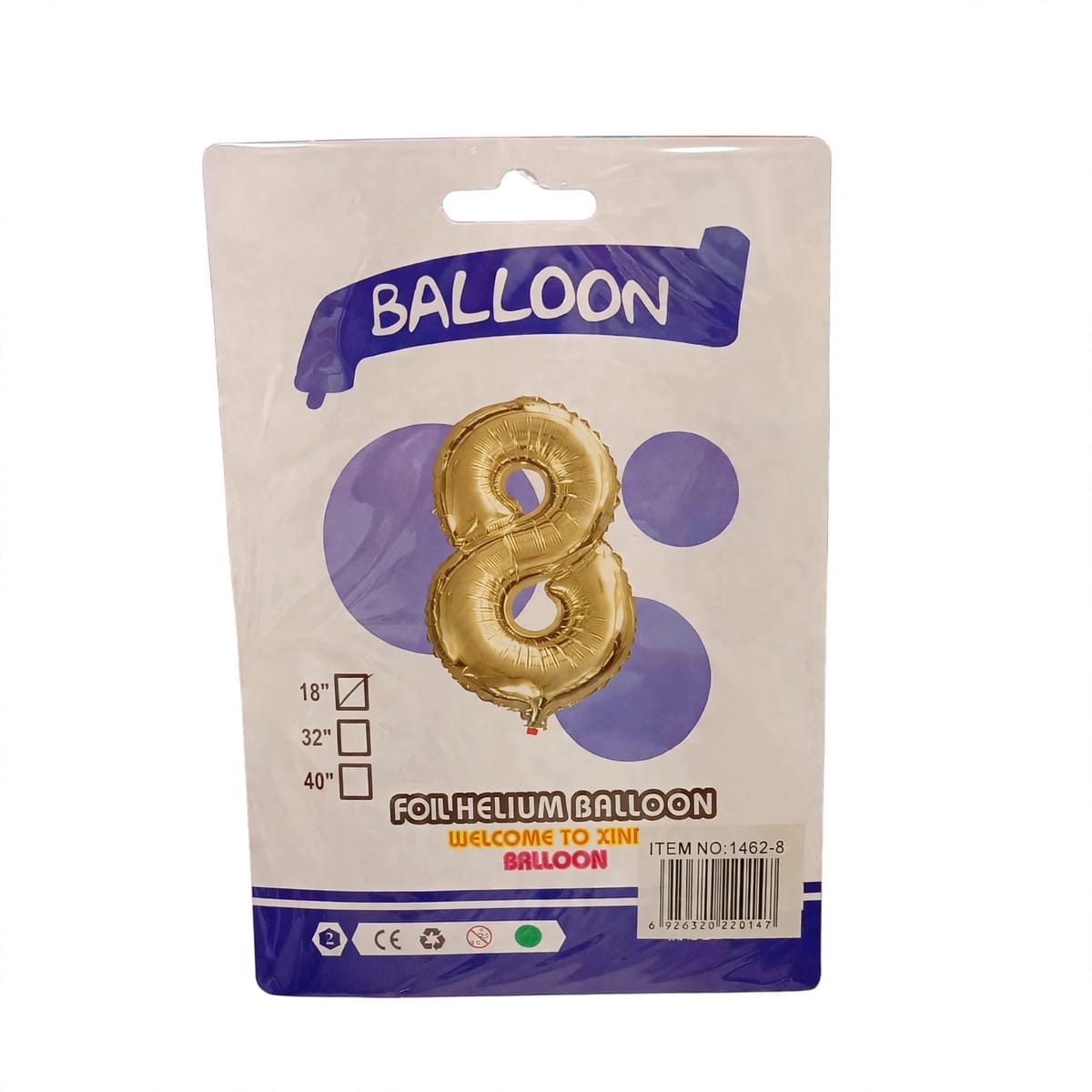 Globo número 18 DORADO