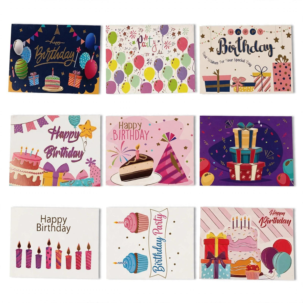 Tarjetas Sobre Happy Birthday Surtidas