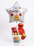 Arreglo Cumpleañero Elmo con Globo y Chocolates
