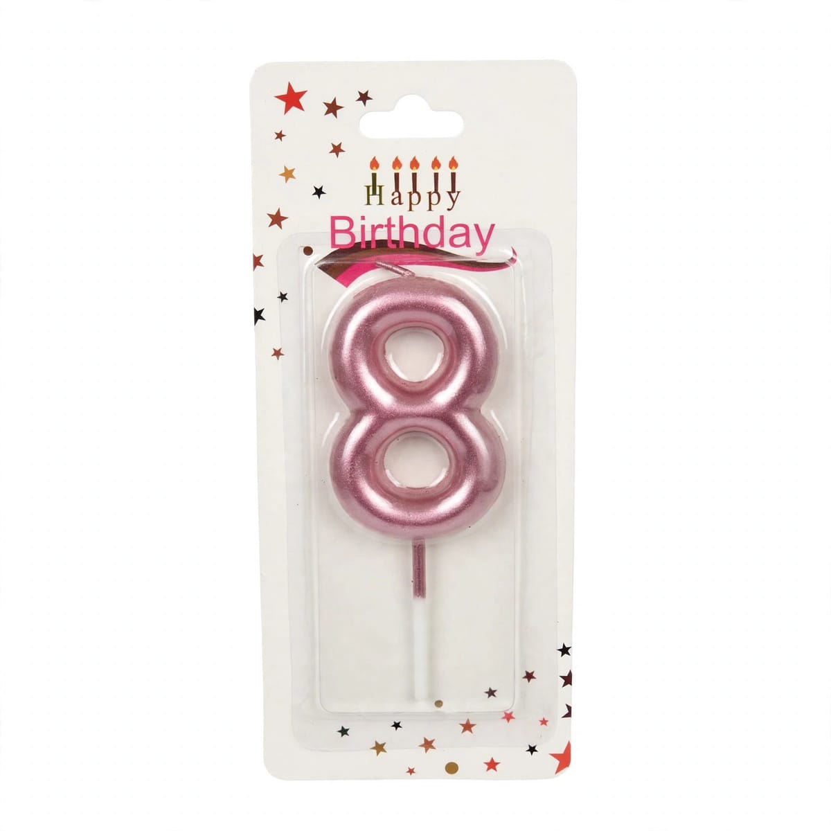 Velas Numéricas Metalizadas para Cumpleaños Oro Rosa