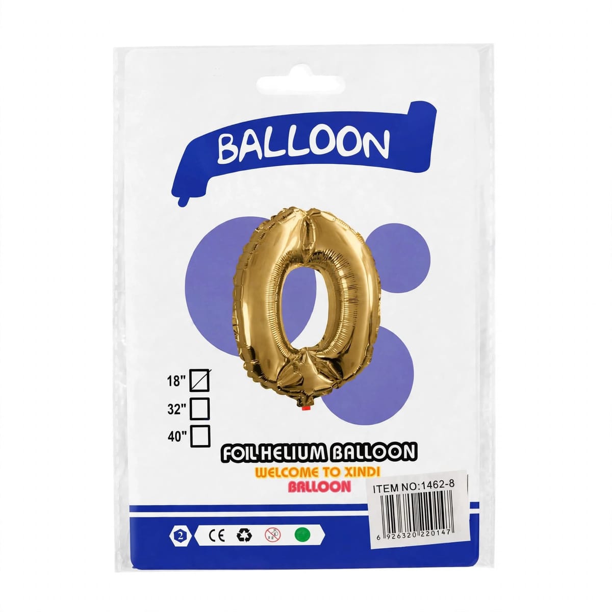 Globo número 18 DORADO
