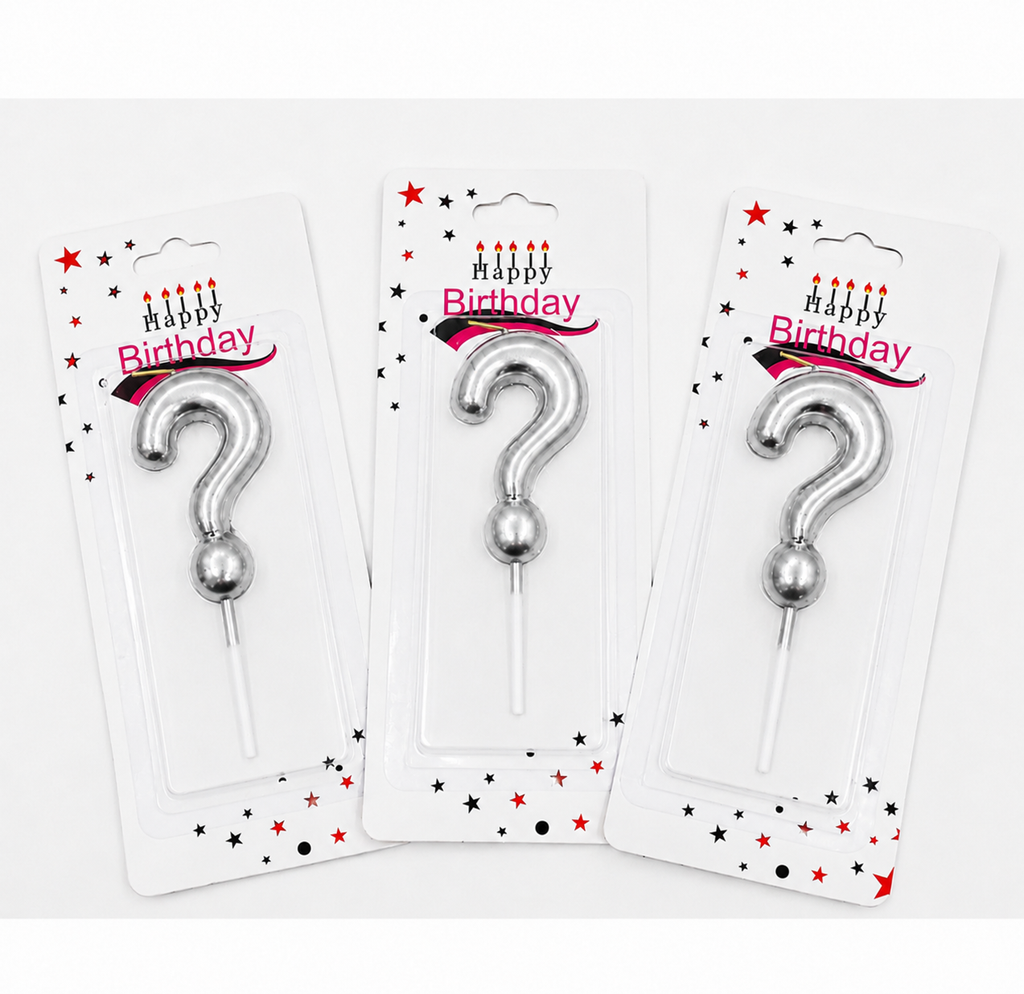 Velas Numéricas Metalizadas para Cumpleaños Plata